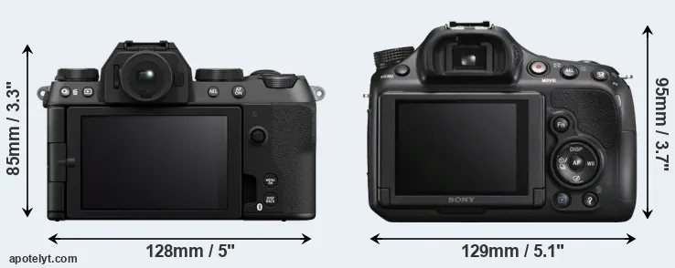 Comparison X-S20 or A58 rear