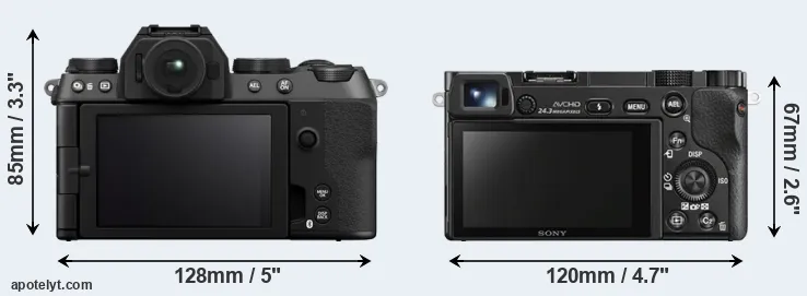 Comparison X-S20 or A6000 rear