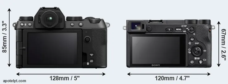 Comparison X-S20 or A6500 rear