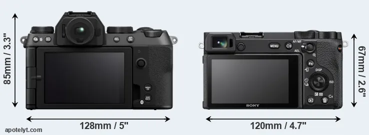 Comparison X-S20 or A6600 rear