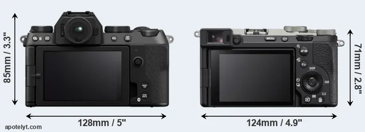 Comparison X-S20 or A7C R rear