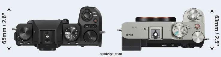 Compare X-S20 versus A7C R top