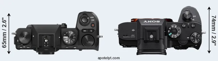 Compare X-S20 versus A7R IIIA top