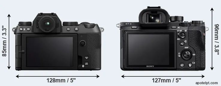 Comparison X-S20 or A7S II rear