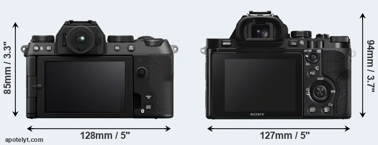 Comparison X-S20 or A7S rear