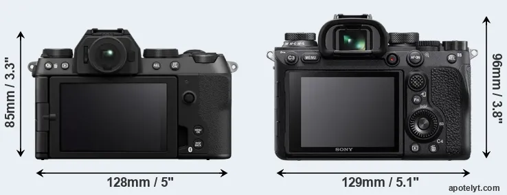 Comparison X-S20 or A9 II rear
