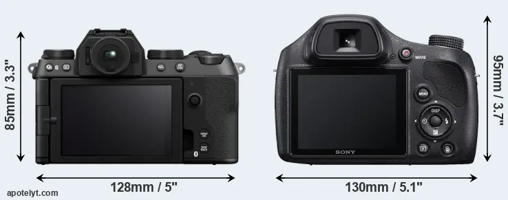 Comparison X-S20 or H400 rear