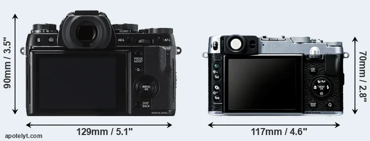 Comparison X-T1 or X20 rear