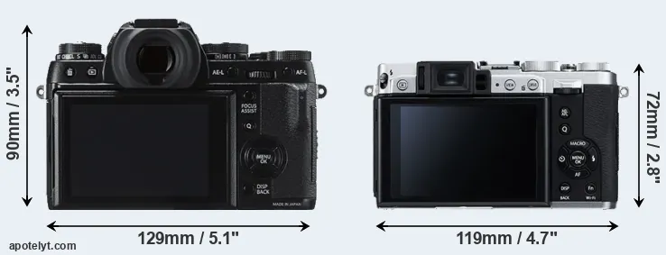 Comparison X-T1 or X30 rear