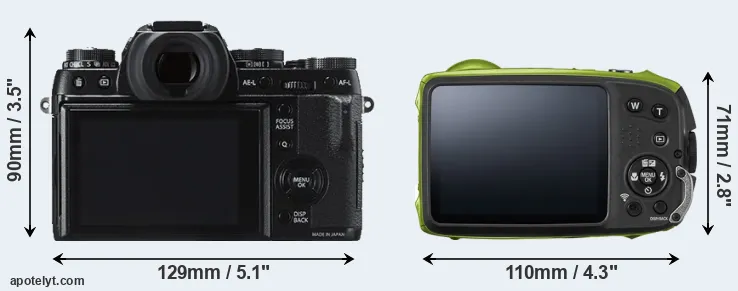 Comparison X-T1 or XP120 rear