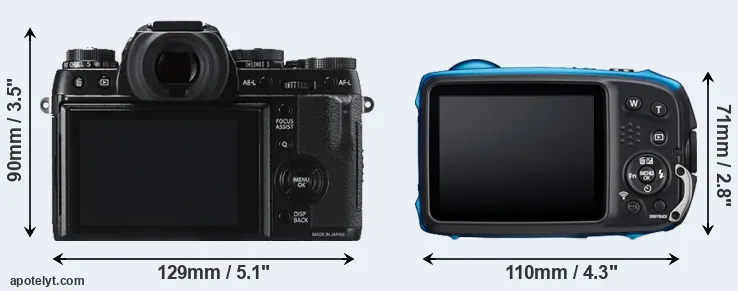 Comparison X-T1 or XP140 rear