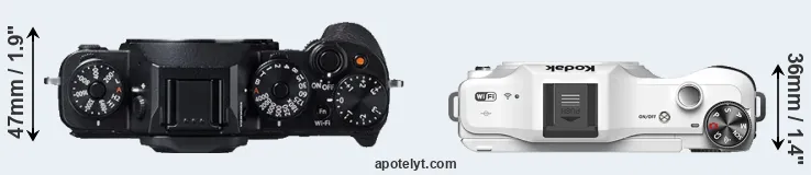 Compare X-T1 versus S-1 top