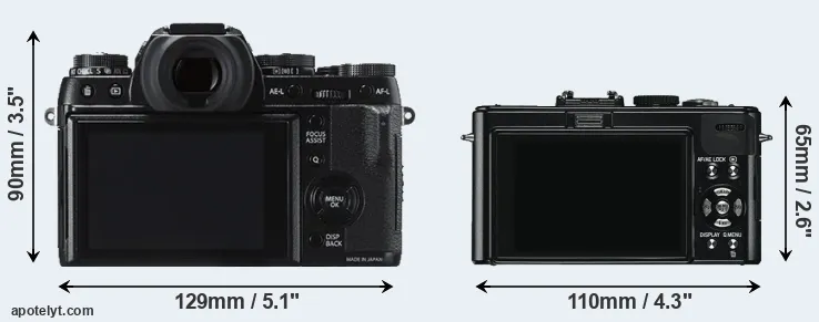 Comparison X-T1 or D-LUX 5 rear