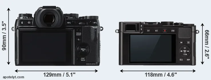 Comparison X-T1 or D-LUX Typ 109 rear