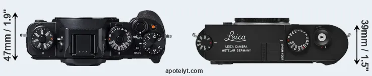 Compare X-T1 versus M10-P top