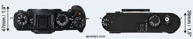 Compare X-T1 versus M10-R top