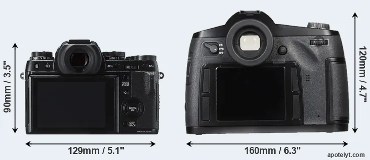 Comparison X-T1 or S Typ 007 rear