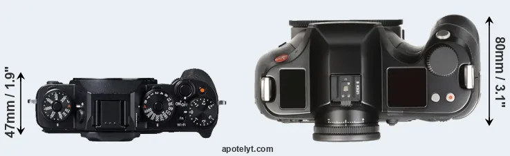 Compare X-T1 versus S Typ 007 top