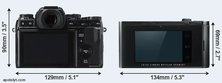 Comparison X-T1 or T Typ 701 rear