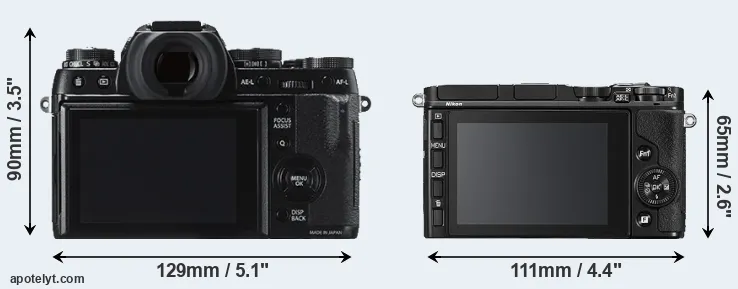 Comparison X-T1 or V3 rear