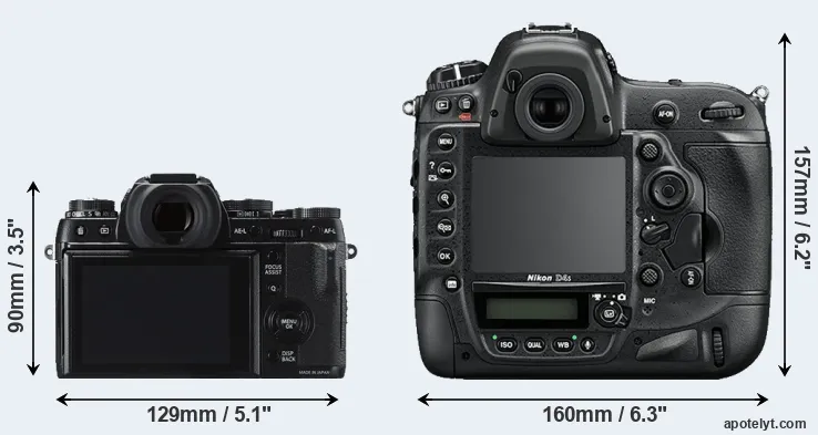 Comparison X-T1 or D4S rear