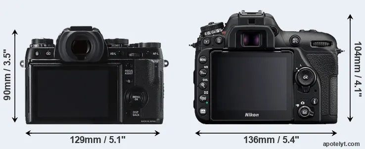 Comparison X-T1 or D7500 rear
