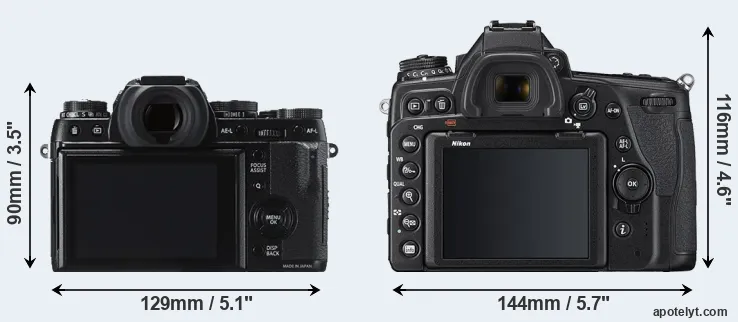 Comparison X-T1 or D780 rear