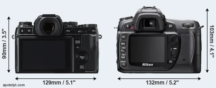 Comparison X-T1 or D80 rear