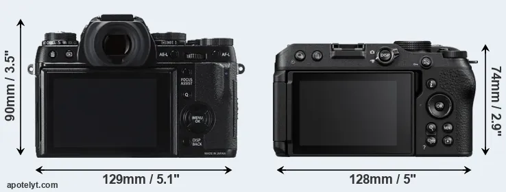 Comparison X-T1 or Z30 rear