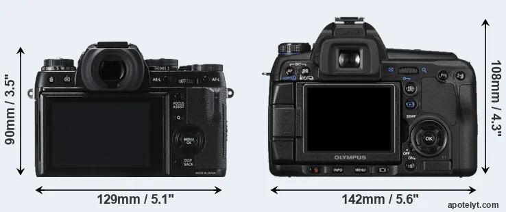 Comparison X-T1 or E-30 rear