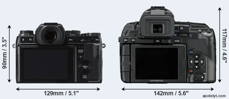 Comparison X-T1 or E-5 rear