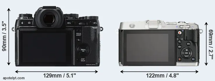 Comparison X-T1 or E-P5 rear