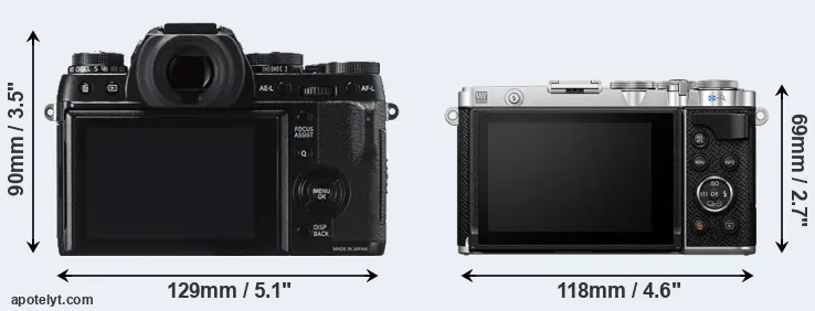 Comparison X-T1 or E-P7 rear