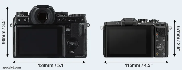 Comparison X-T1 or E-PL7 rear