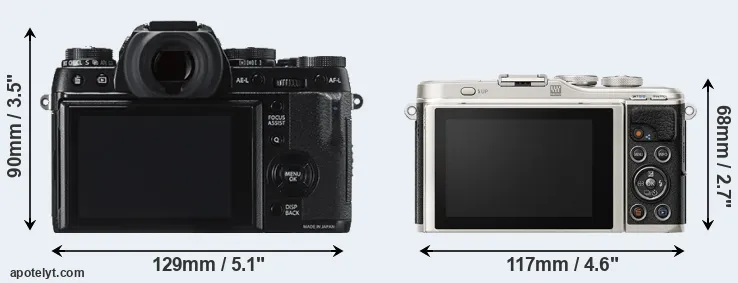 Comparison X-T1 or E-PL9 rear
