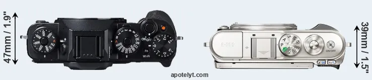 Compare X-T1 versus E-PL9 top