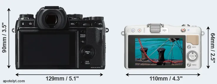 Comparison X-T1 or E-PM2 rear