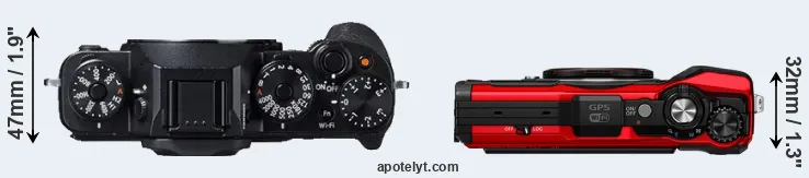 Compare X-T1 versus TG-6 top