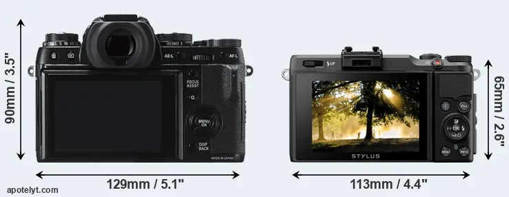 Comparison X-T1 or XZ-2 rear