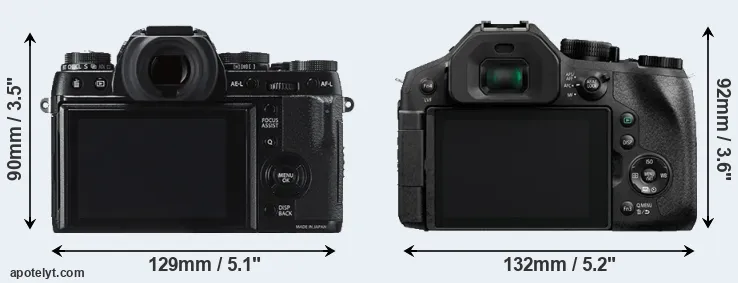 Comparison X-T1 or FZ300 rear