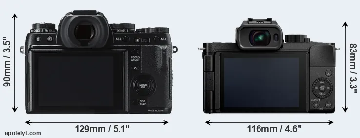 Comparison X-T1 or G110 rear