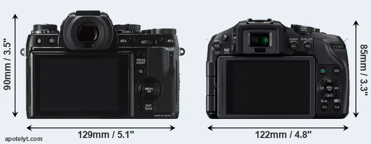 Comparison X-T1 or G6 rear
