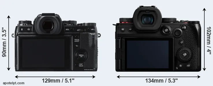 Comparison X-T1 or G9 II rear