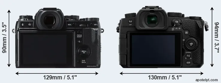 Comparison X-T1 or G90 rear
