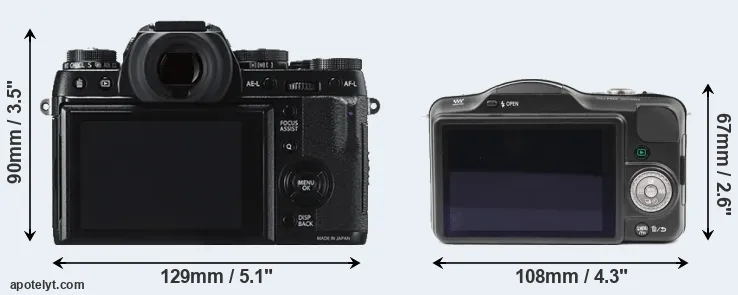 Comparison X-T1 or GF3 rear