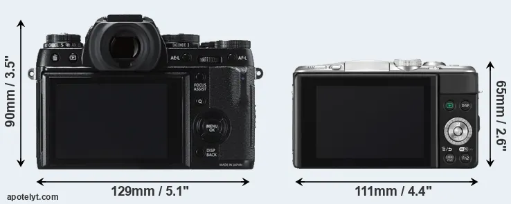 Comparison X-T1 or GF6 rear