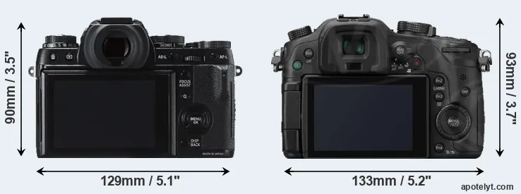 Comparison X-T1 or GH3 rear