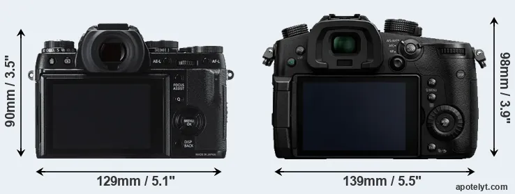 Comparison X-T1 or GH5 rear