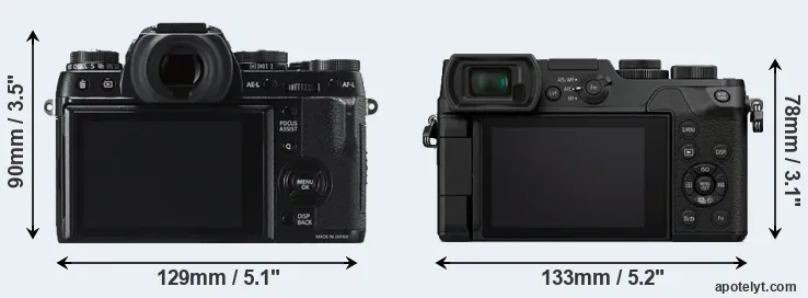 Comparison X-T1 or GX8 rear