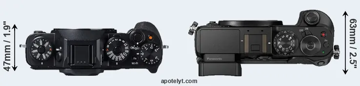 Compare X-T1 versus GX8 top